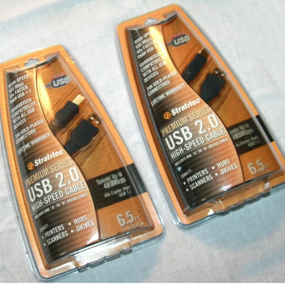 Lot Of 2 USB 2.0 high-speed cables, New